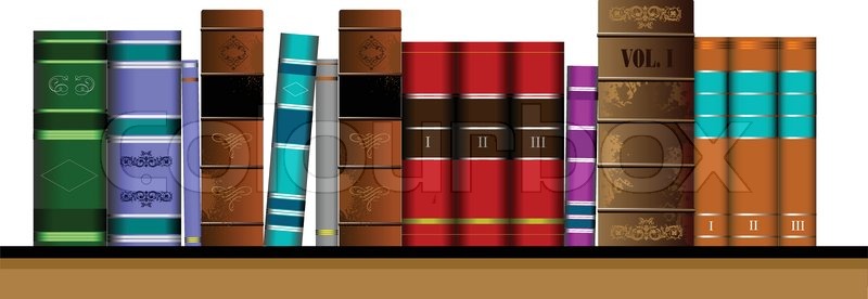 800x276 Vector Illustration Bookshelf Library Stock Vector Colourbox