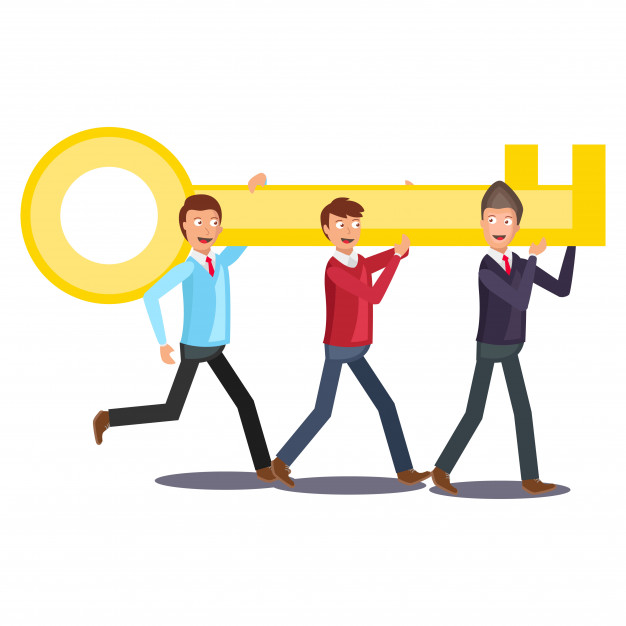 626x626 Lifting A Giant Golden Key Vector Premium Download