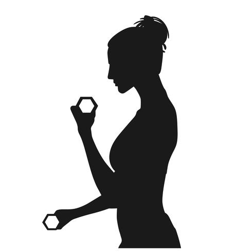 490x490 Lifting Weights Vector