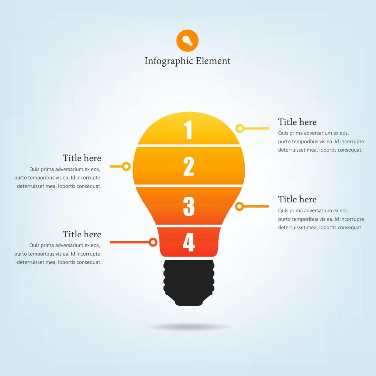 1280x1280 Free Vector Lightbulb Infographic