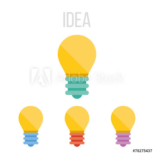 500x500 Vector Lightbulb Icons