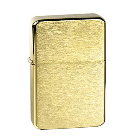 466x466 Vector Thunderbird Brushed Brass Butane Lighter