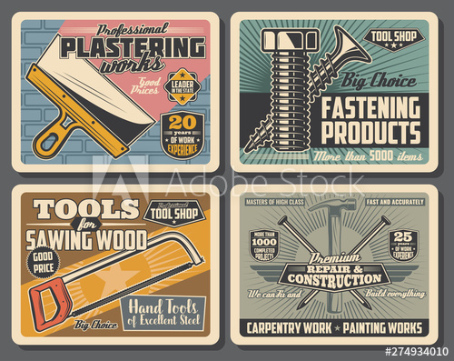 500x397 Hammer, Spatula, Saw And Nails House Repair Tools