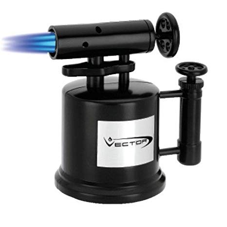 466x466 Vector Tri Pump Table Top Cigar Torch Lighter Black