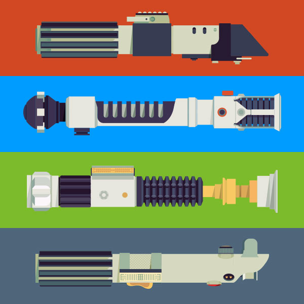 600x600 Vector Lightsabers