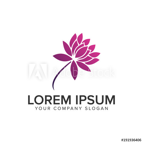 500x500 Lilly Flower Logo Design Concept Template Fully Editable Vector
