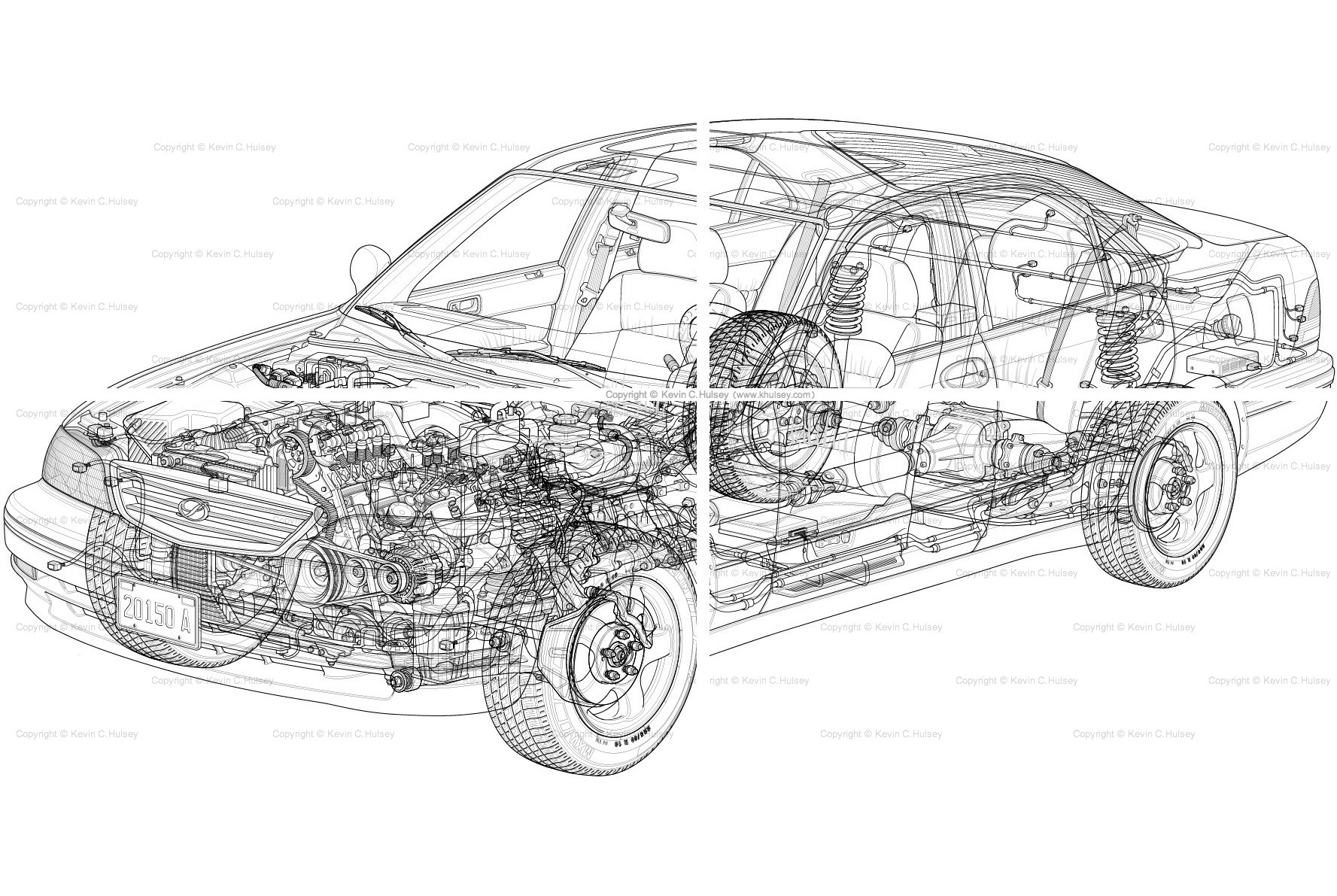 1777x1191 Automotive Line Drawings