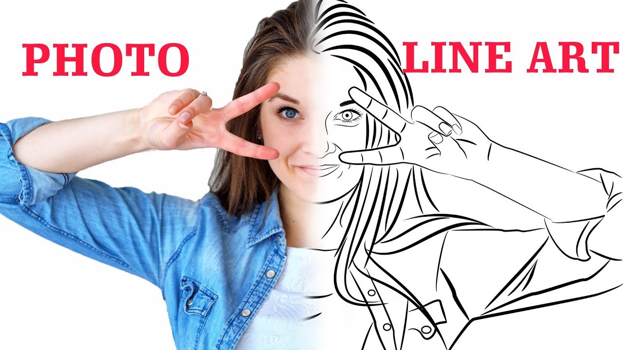 1280x720 Convert Photo To Line Portrait Vector