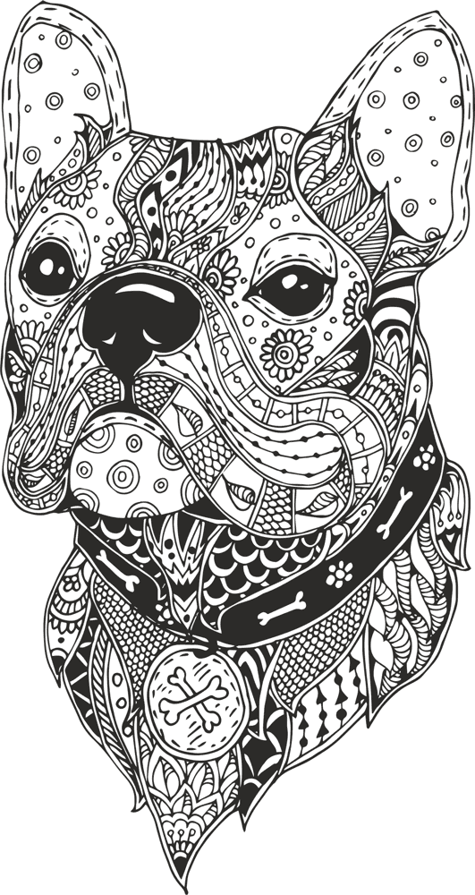 531x1000 Dog Head Line Drawing Vector Free Vector Cdr Download