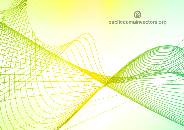 600x425 Abstract Green Flowing Lines Vector Background