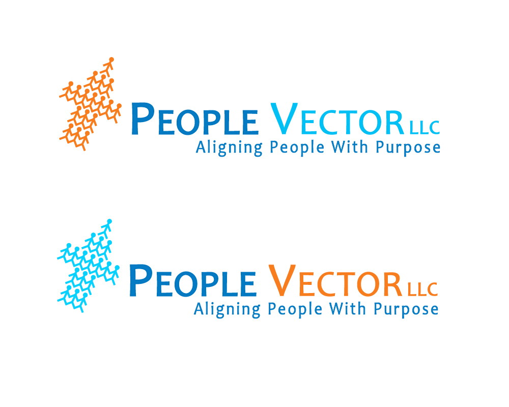 1000x800 Professional, Modern, Marketing Logo Design For People Vector, Llc