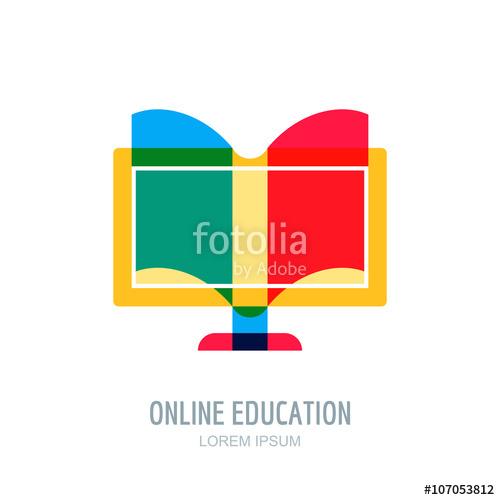 Online, Distance Education Vector Logo, Icon Design Template 500x500 Online, Distance Education Vector Logo, Icon Design Template