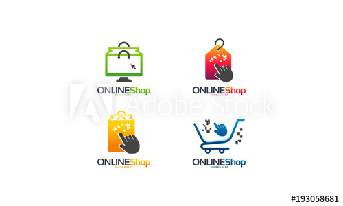Set Of Online Shop Logo Designs Concept Vector, Sales Retail Logo 500x300 Set Of Online Shop Logo Designs Concept Vector, Sales Retail Logo