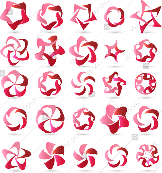 Company Vector Logo Set Template Set Of Abstract Round Design 564x600 Company Vector Logo Set Template Set Of Abstract Round Design