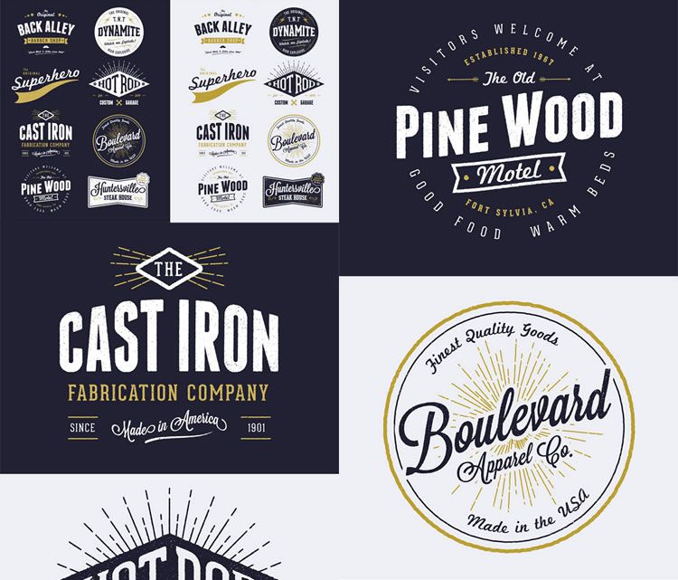 Free Vintage Logo Badge Template Collections 750x641 Free Vintage Logo Badge Template Collections