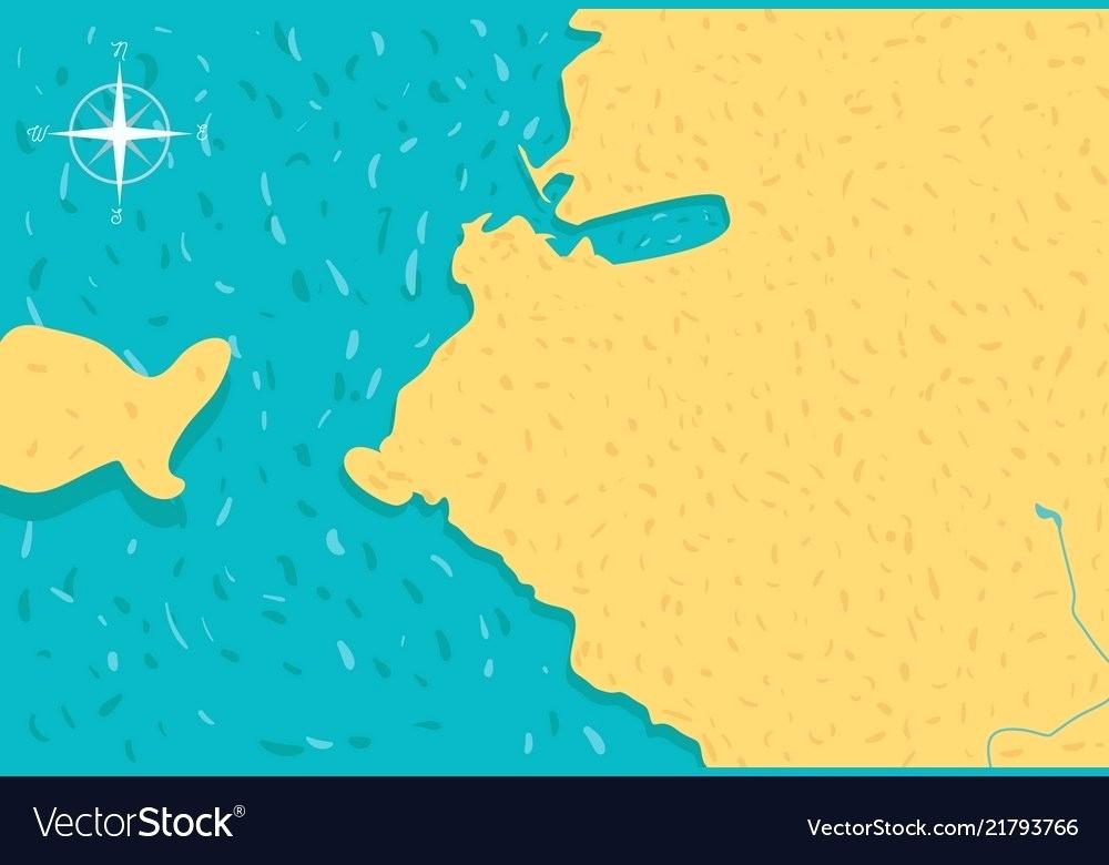1000x780 Long Island Cartoon Map Treasure Pirate Cove Royalty Free Vector