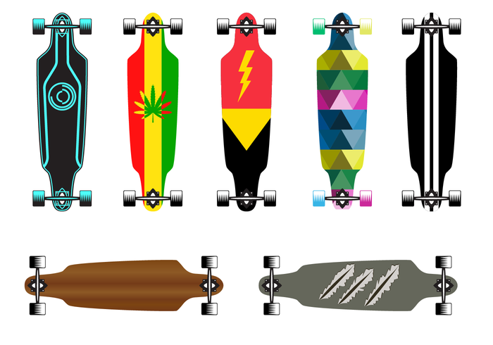 700x490 Free Longboard Vector