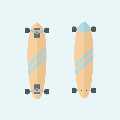 416x416 Longboard, Premium Clipart