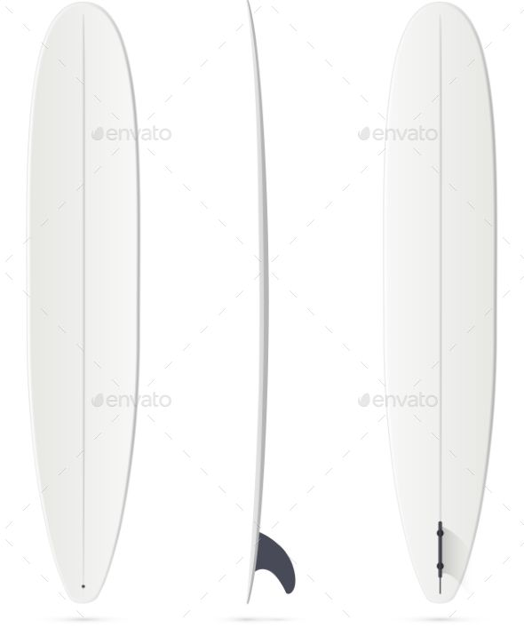 590x707 White Surfing Board Template