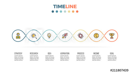 Business Infographics Timeline With St Options, Loops 500x282 Business Infographics Timeline With St Options, Loops
