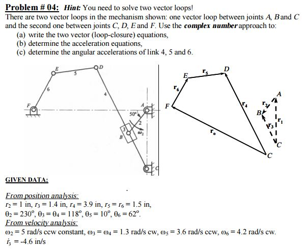 593x489 There Are Two Vector Loops In The Mechanism Shown