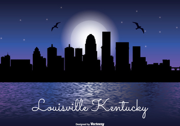 352x247 Louisville Kentucky Skyline Illustration Free Vector Download