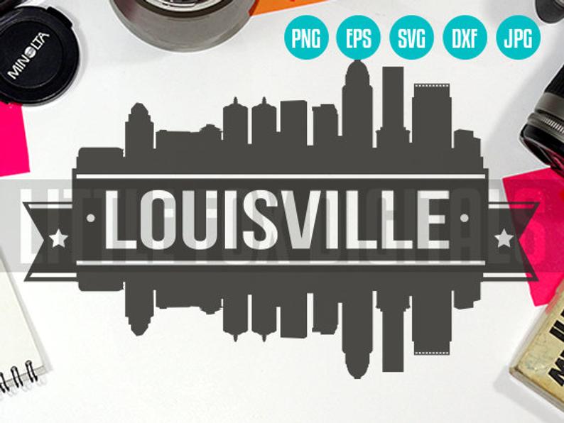 794x596 Vector Louisville Kentucky Usa Skyline City East Etsy