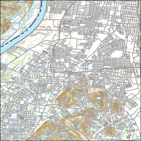 450x450 Usgs Combined Vector For Louisville West, Kentucky X