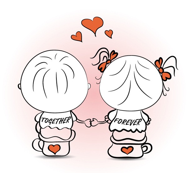 600x556 Small Hand Painted Lovers Vector Material My Free Photoshop World