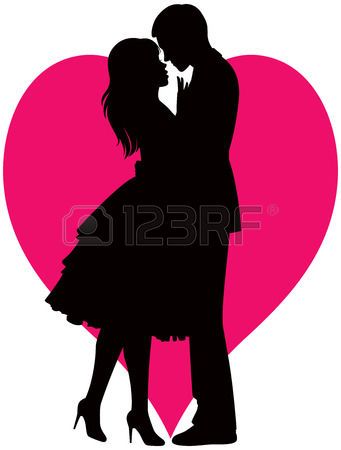 341x450 Stock Vector Crafts Silhouette, Love Couple, Comics Love