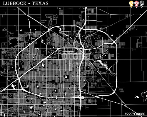 500x399 Simple Map Of Lubbock, Texas Stock Image And Royalty Free Vector