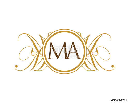 500x400 Ma Luxury Ornament Initial Logo Stock Image And Royalty Free
