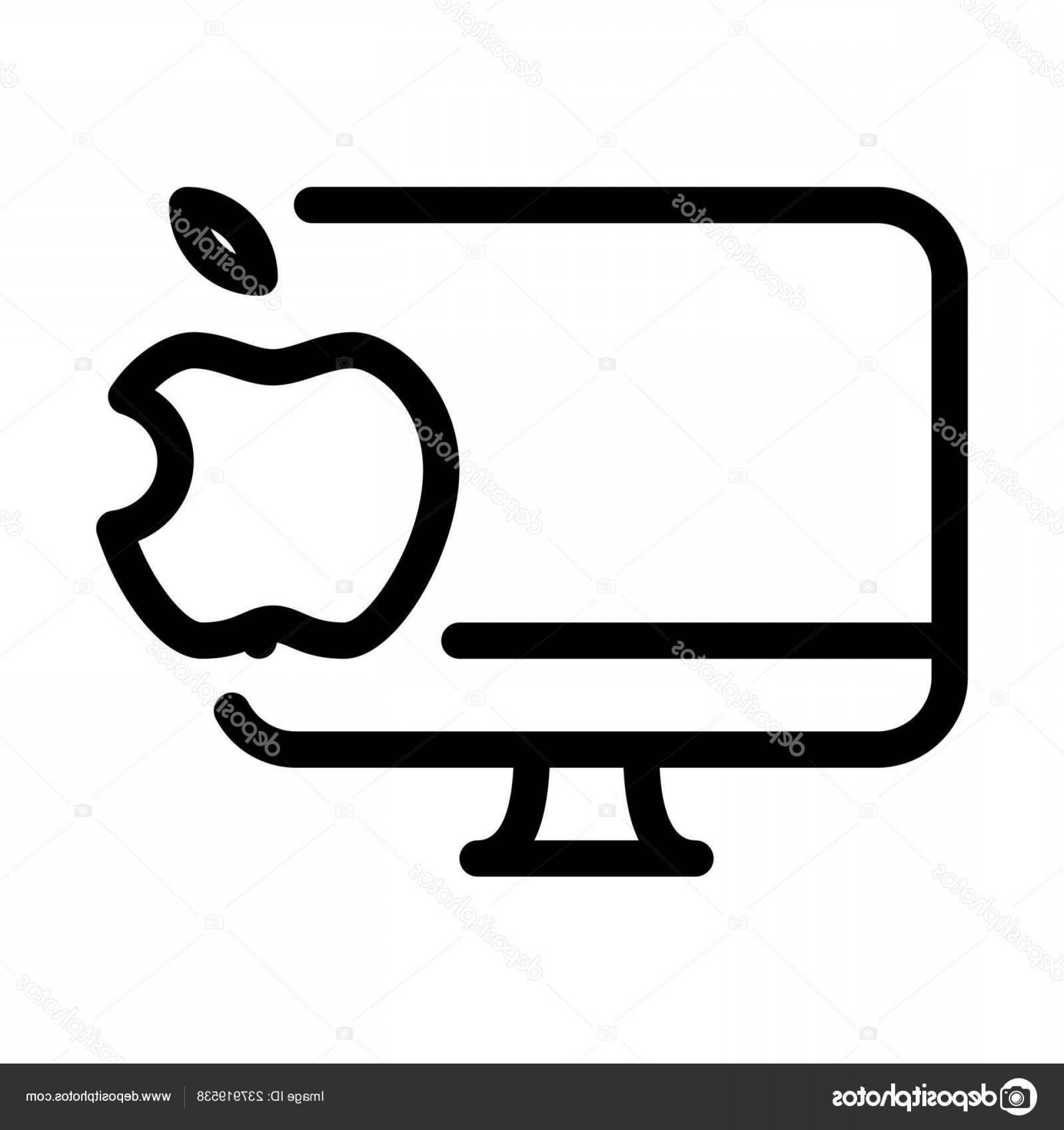1920x2040 Stock Illustration Mac Desktop Computer Simple Vector Cultracing