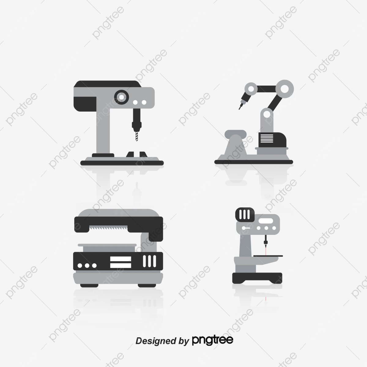 1200x1200 Vector Machining, Drilling, Lathe, Cnc Machine Tools Png