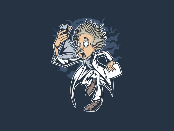 Mad Scientist Vector T Shirt Design 600x450 Mad Scientist Vector T Shirt Design