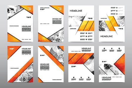 449x299 Brochure Layout Template Flyer Design Vector, Magazine Booklet