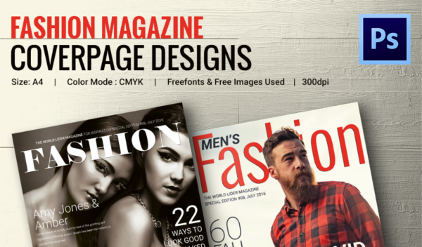600x352 Magazine Cover Templates