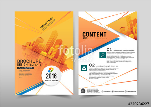 500x354 Vector Annual Report Leaflet Brochure Flyer Template Size