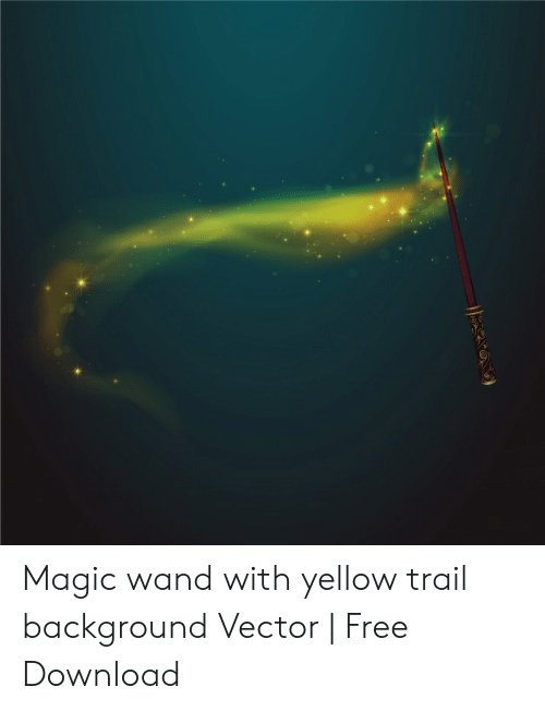 500x652 Magic Wand With Yellow Trail Background Vector Free Download