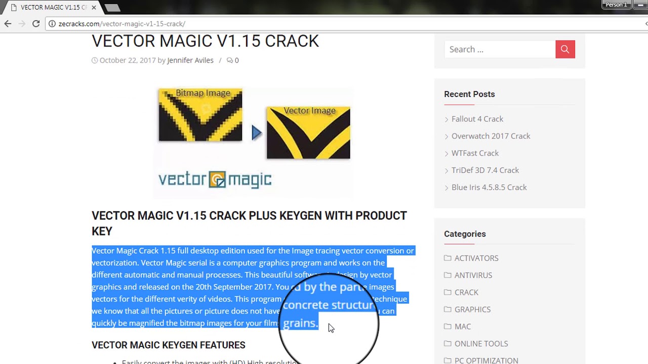 product key vector magic