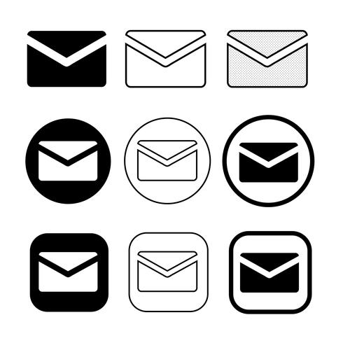 490x490 Set Of Simple Sign Email Icon Mail Symbol