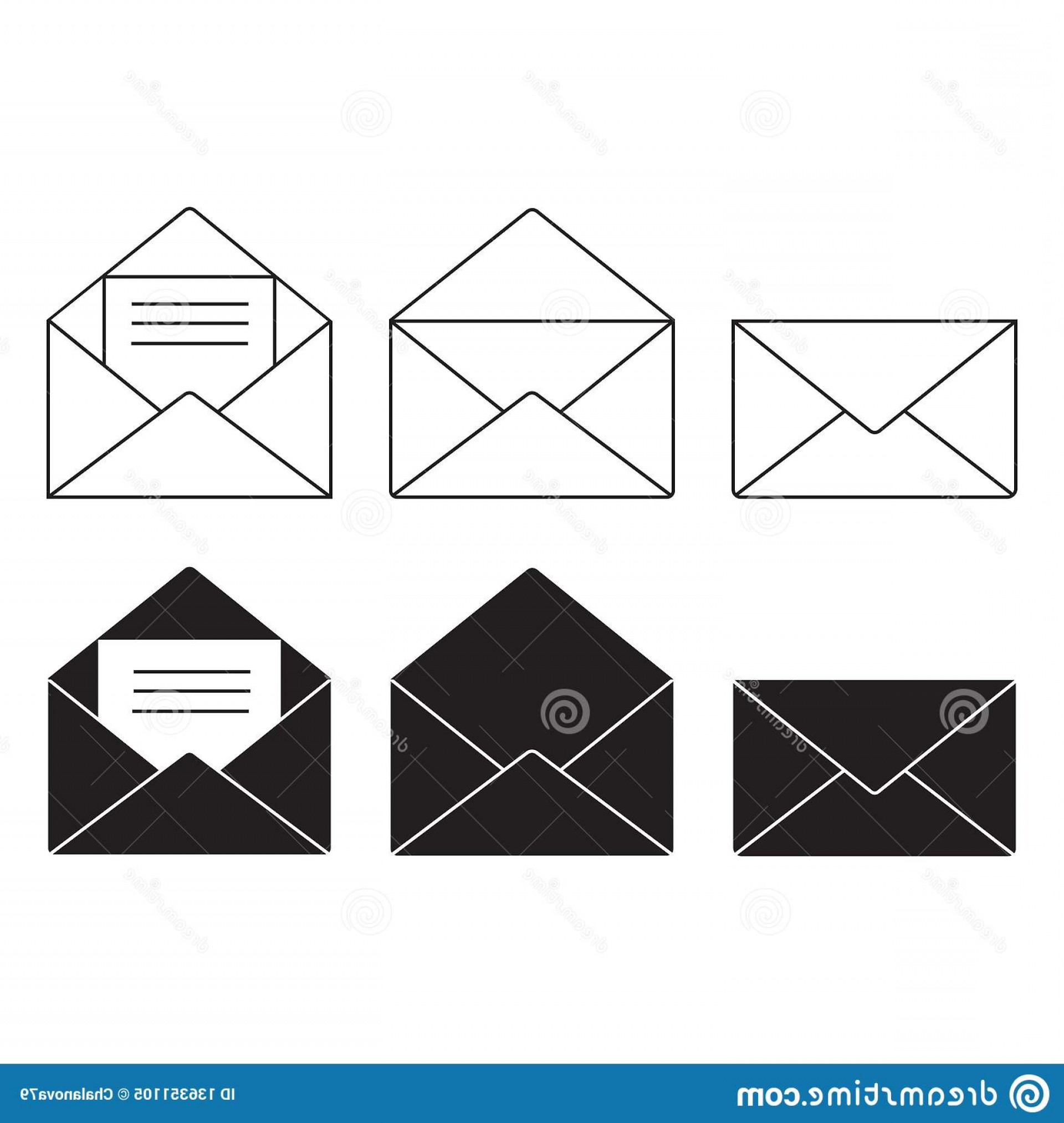 1920x2026 Email Icon Vector Set Envelope Sign Mail Symbol Illustration Flat
