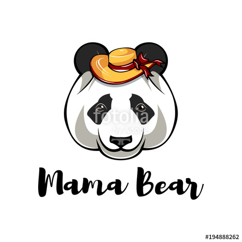 500x500 Panda In Wide Brimmed Hat Mame Bear Mother S Day Vector