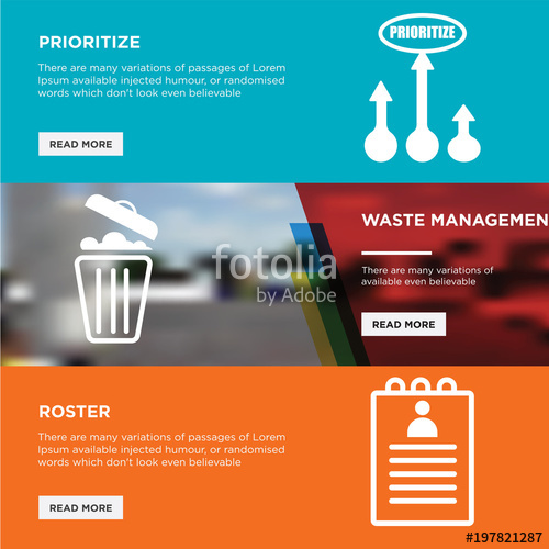 500x500 Roster, Waste Management, Prioritize Horizontal Webpage Banners