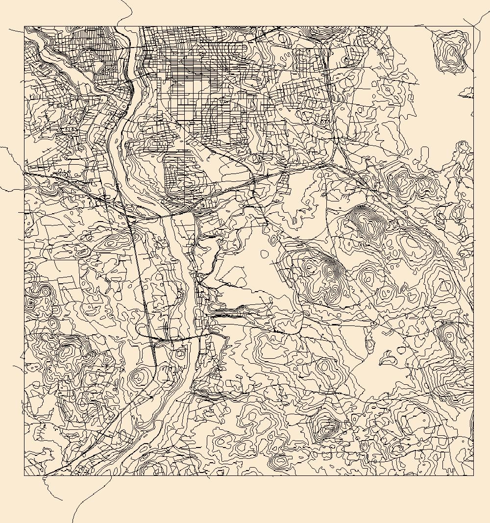 1000x1067 Usgs Topo Map Vector Data