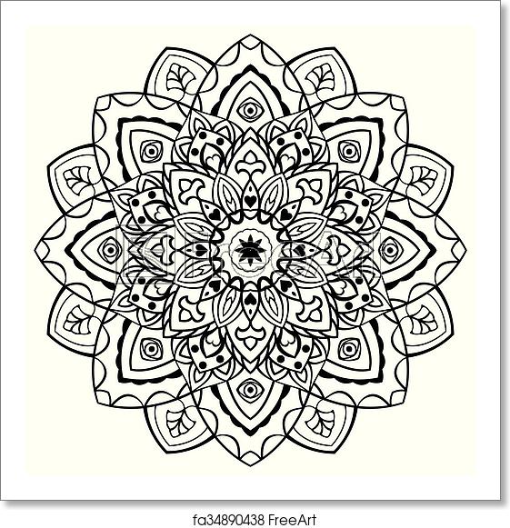 Free Art Print Of Stylized Vector Mandala Stylized Vector Black 561x581 Free Art Print Of Stylized Vector Mandala Stylized Vector Black