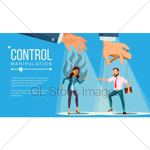 500x500 Marionette Concept Vector Manipulation Big Managing Hand Gl