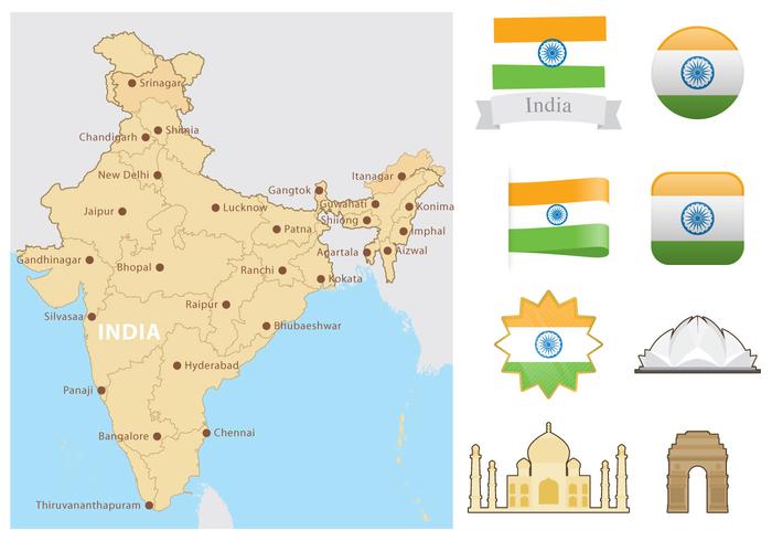 700x490 India Map