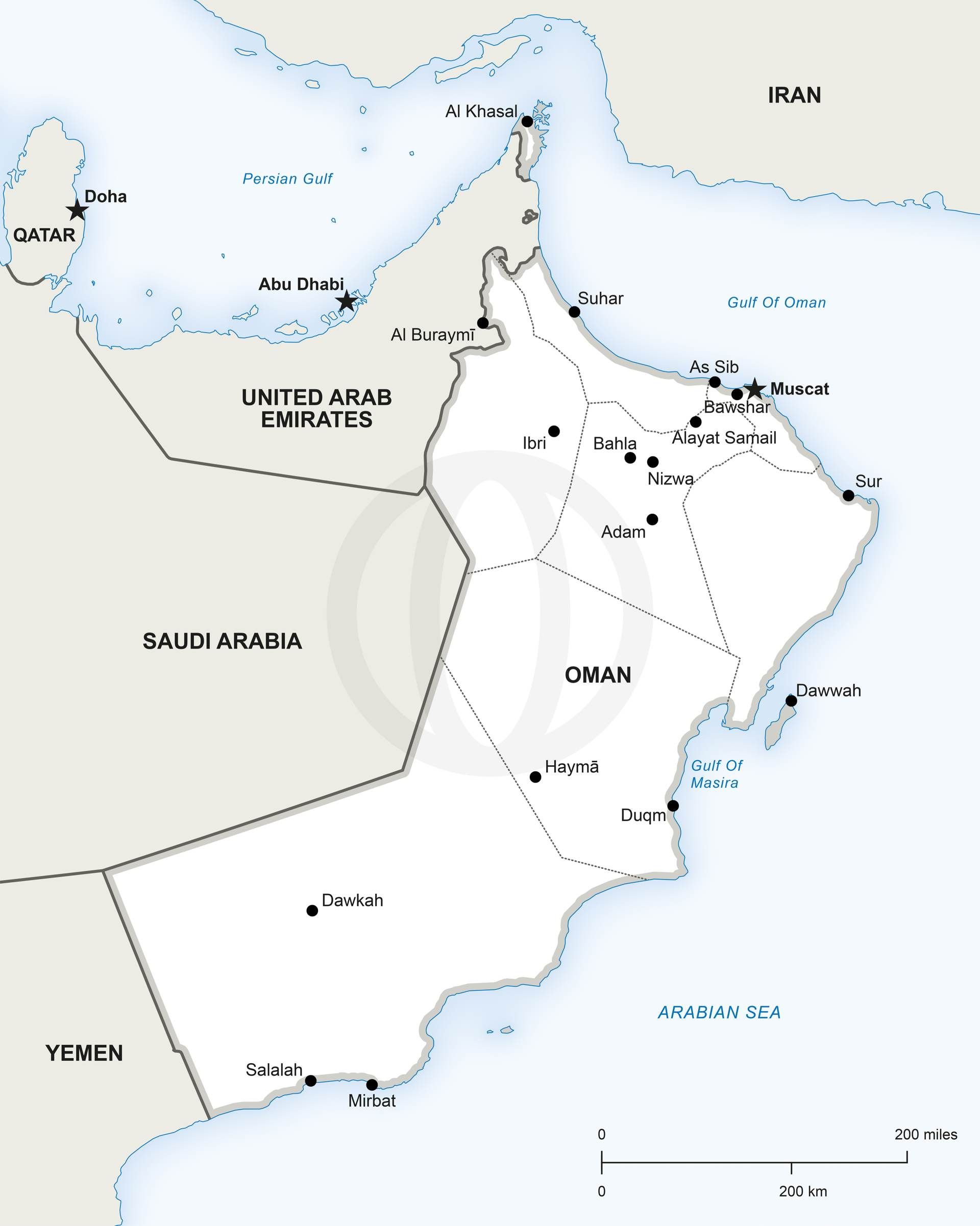 1920x2403 Map Of Oman Political Mapping With Everyday Life Map Vector