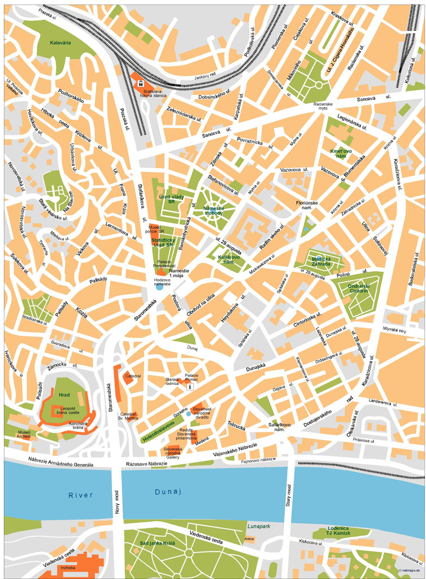 842x1143 Bratislava Vector Maps Illustrator Vector Maps